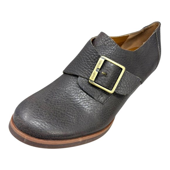 KORKS by Kork-Ease Gray Leather Monk Strap Booties - Picture 1 of 9